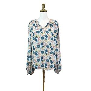 Woman’s Heyson floral long sleeve flowy blouse size M